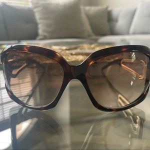 Jimmy Choo Amore Tortoise Sunglasses